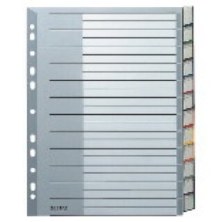 Register Leitz 1275, blanko, A5, aus Kunststoff, 12...