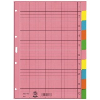 Register Leitz 4340, blanko, A4, aus Papier, 10 Blatt,...