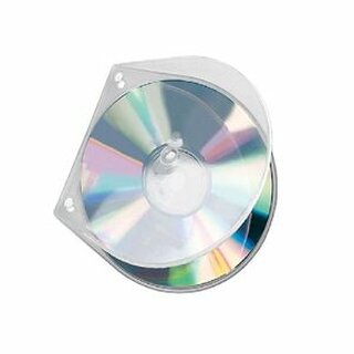 CD/DVD-Abhefthlle Veloflex 4365100, fr 1 CD/DVD, transparent, 100 Stck