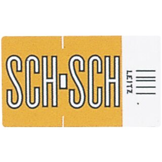 Buchstabensignal Leitz 6636/1, Orgacolor, Buchstabe SCH, hellbraun, 250 Stck
