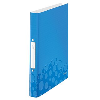 Ringbuch Leitz 4257 WOW, A4, 2-Ringe, Ringdurchmesser: 25mm, blau metallic