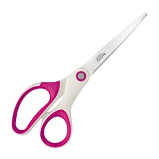 Schere Leitz 5319, Lnge: 20,5 cm, Stahl, ergonomischer Griff, pink metallic