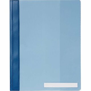 Schnellhefter Durable 2510, A4 berbreite, mit Beschriftungsfenster, blau