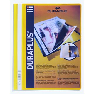 Angebotshefter Durable Duraplus 2579, A4+, mit Beschriftungsfenster, gelb