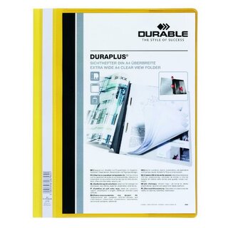 Angebotshefter Durable Duraplus 2579, A4+, mit Beschriftungsfenster, gelb