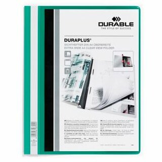 Angebotshefter Durable Duraplus 2579, A4+, mit Beschriftungsfenster, grn