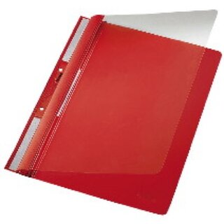Einhängehefter Leitz 4190, A4, aus PVC-Folie, rot