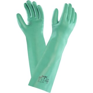 Chemikalienschutzhandschuhe Solvex 37-185, Nitril, Gre 10, grn, 1 Paar