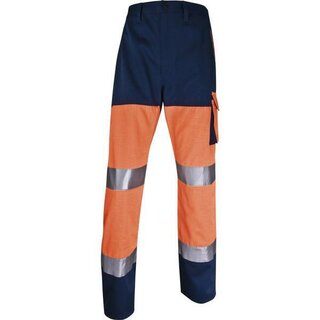 Warnschutzarbeitshose Delta Plus Panostyle, Gre: XXXL, 5 Taschen, orange/blau