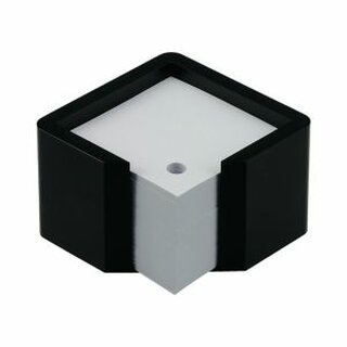 Notizzettel-Box Arlac 257, mit 600 Blatt wei, Mae: 12,5x12,5x8cm, schwarz