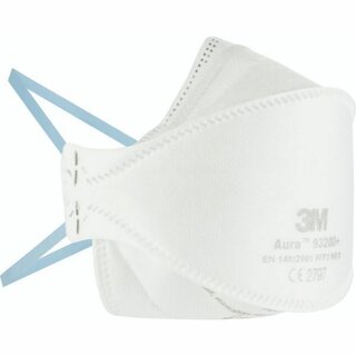 Maske 3M Aura 9320D+, FFP2 ohne Ventil, einzeln verpackt,...