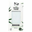 Cheekypanda Bambus Strohhalme - wei - 250 Stck