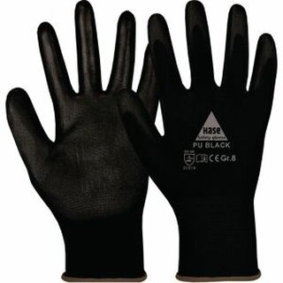 HASE Handschuh PU Black, Gre 7, PE/PU, schwarz
