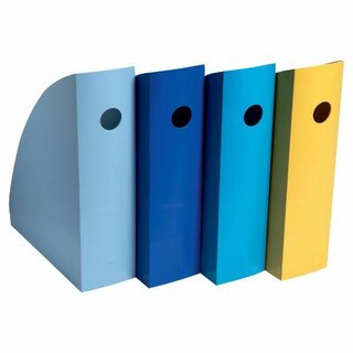 Exacompta Stehsammler 18202SETD, MAG-CUBE, Bee Blue, A4+, sortiert, 4 Stck