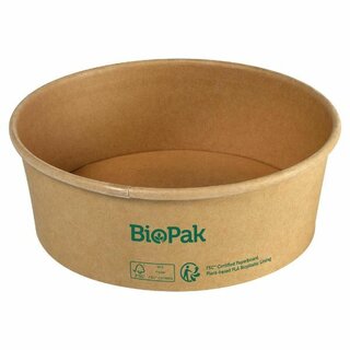 Biopak Bowl Schüssel Ronda - groß - braun - 700ml - 50 Stück