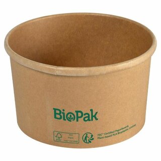 Biopak Bowl Schüssel Ronda - mittel - braun - 550ml - 50...
