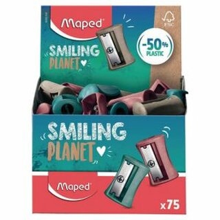 Maped Anpitzer 063021FM, VIVO SMILING PLANET, farbig sortiert 75 Stck
