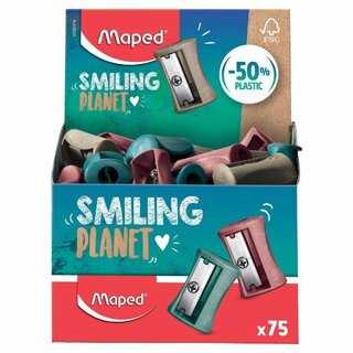 Maped Anpitzer 063021FM, VIVO SMILING PLANET, farbig sortiert 75 Stck