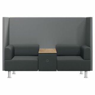 Rocada Akustisches Sofa 2018050061, 2 Sitzer, mit Arbeitsplatte, grau