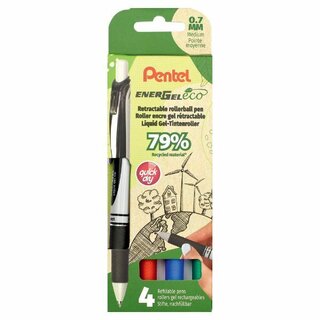 Pentel - Kugelschreiber - BL77E - nachfllbar - 0,35mm - 4farbig - 4 Stck