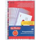 Herlitz 5850508 Prospekthlle, A4, PP, glasklar, 50 Stck