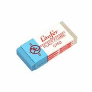 Radierer Lufer 07400, Plast-Combi, 46 x 20 x 9 mm