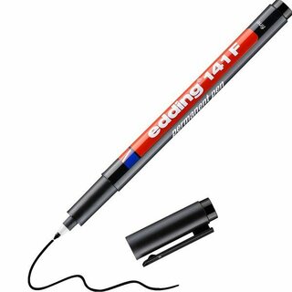 OHP-Stift edding 141 F, wasserfest, Strichstrke: 0,6mm, schwarz