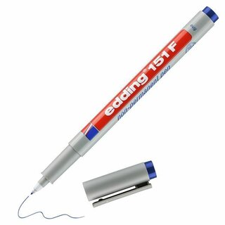 OHP-Stift edding 151 F, wasserlslich, Strichstrke: 0,6mm, blau