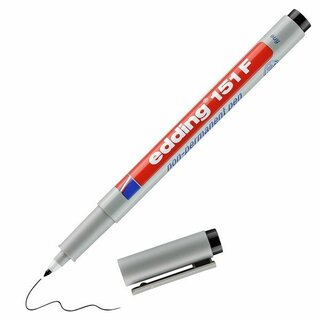 OHP-Stift edding 151 F, wasserlslich, Strichstrke: 0,6mm, schwarz