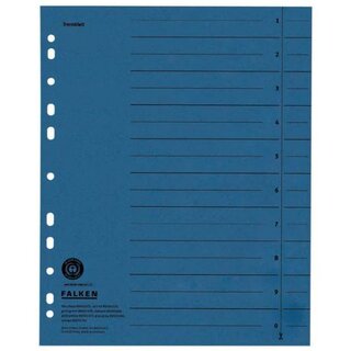 Falken 80001605 Trennblätter 24x30cm, Blau, 100 Stück