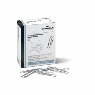 Durable 122625 Aktenklammern, 50mm, verzinkt, 100 Stück
