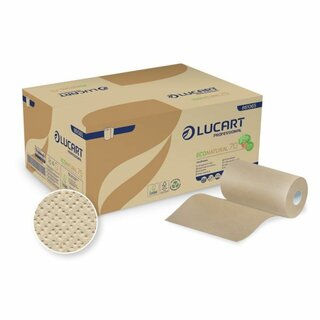 Lucart Eco 861065 Handtuchrolle, 2-lagig, 190 Blatt, 70m, 12 Stck