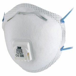 Atemschutzmaske 3M 8322, Typ: FFP2, mit Ventil, 10 Stck