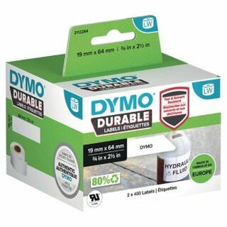 Dymo Etiketten 2112284 LabelWriter, Polypropylen, 19 x 64 mm, wei, 900 Stck