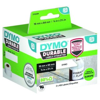 Dymo Etiketten 2112284 LabelWriter, Polypropylen, 19 x 64 mm, wei, 900 Stck