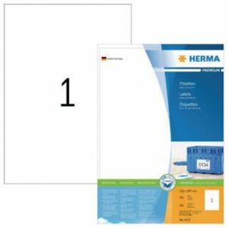 Etiketten Herma 4631 PREMIUM, 210 x 297mm (LxB), wei, 200 Stck