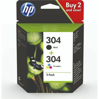 Tinte HP 3JB05AE 304, Combo-Pack, schwarz/farbig