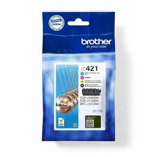 Brother Tinte LC421Val, 200 Seiten, 4 Farbig, 4 Stück