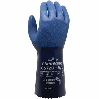 Showa CS720 Chemikalienschutzhandschuh, Größe: S, 1 Paar