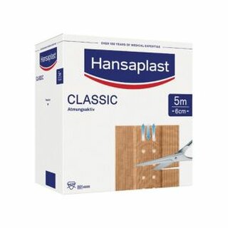 Hansaplast Pflaster CLASSIC BSN0129200, individuell zuschneidbar, 5 m x 6 cm