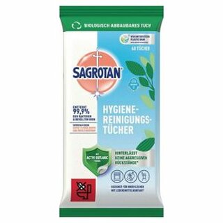Sagrotan Hygiene-Reinigungstcher, 60 Stck