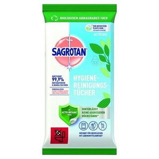 Sagrotan Hygiene-Reinigungstcher, 60 Stck