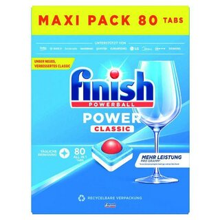 Finish Splmaschinentabs Power Classic All in 1, Maxi-Pack, 80 Stck