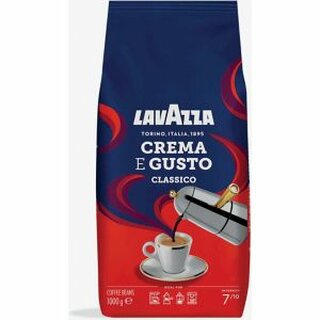 Lavazza Kaffee Crema E Gusto, ganze Bohnen, vollmundig und cremig, 1Kg