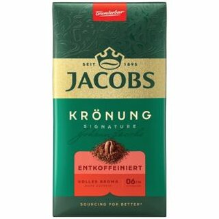 Jacobs Kaffee Krnung Signature, entkoffeiniert, gemahlen, 500 g