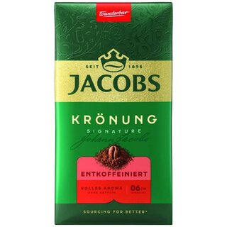 Jacobs Kaffee Krnung Signature, entkoffeiniert, gemahlen, 500 g