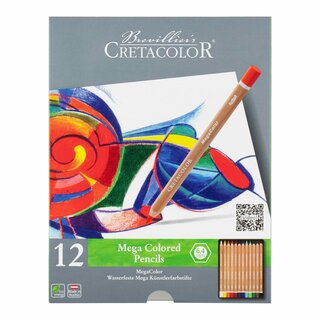 Cretacolor MegaColor - Farbstifte, 12 Farben