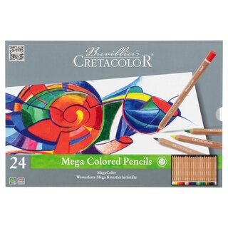 Cretacolor MegaColor - Farbstifte, 24 Farben