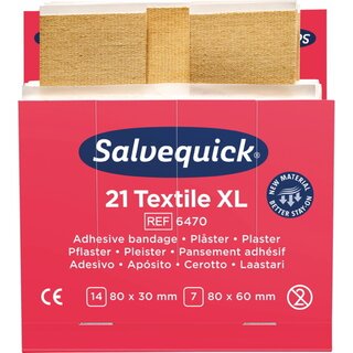 Pflasterstrips Salvequick 6470, extra groß, Maße: 80x30...