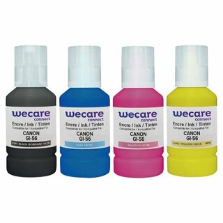 Wecare Tinte komp. Canon GI56, 4farbig, 4 Stück